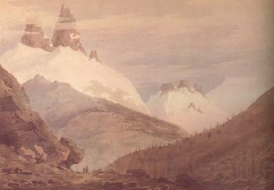 John Robert Cozens between chamonix and martigny (nn03) Norge oil painting art
